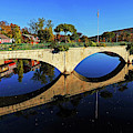 Shelburne Falls Flower Bridge Fall Foliage Reflection